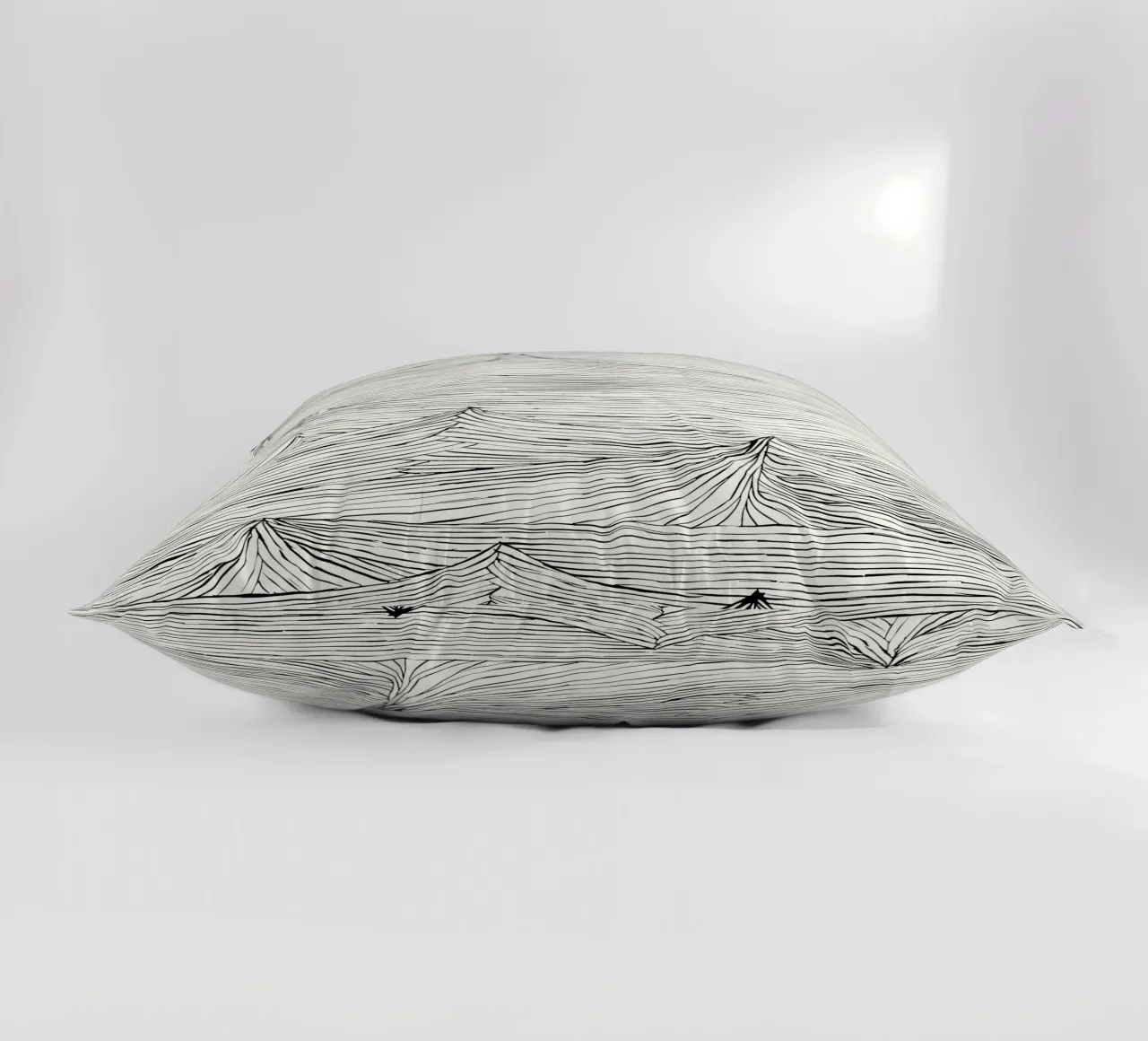 "Eternal Flow" - un mouvement intemporel dans une structure monochrome coussin de Kunst und Kontrast