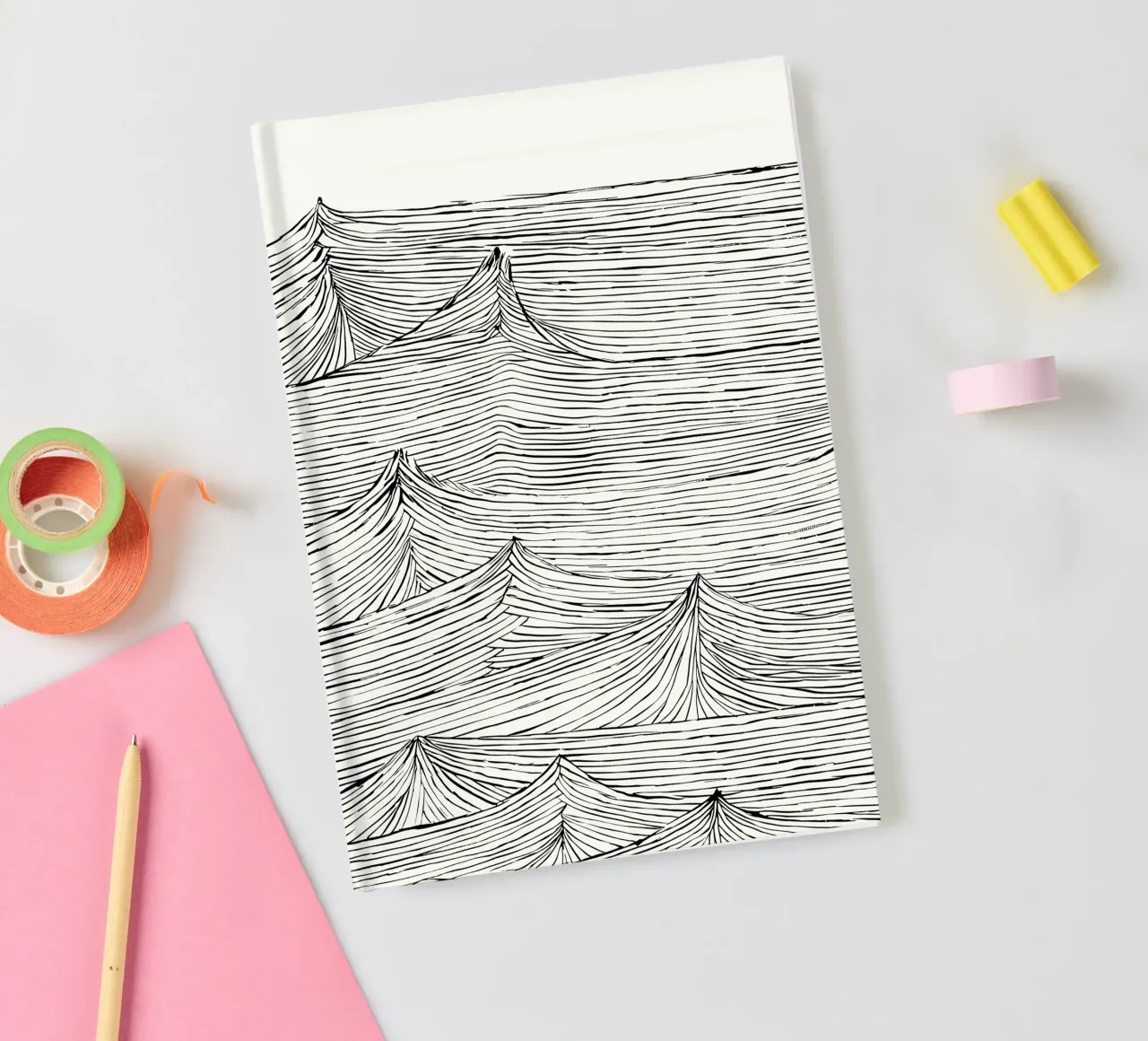 "Eternal Flow" - un mouvement intemporel dans une structure monochrome carnet de notes de Kunst und Kontrast