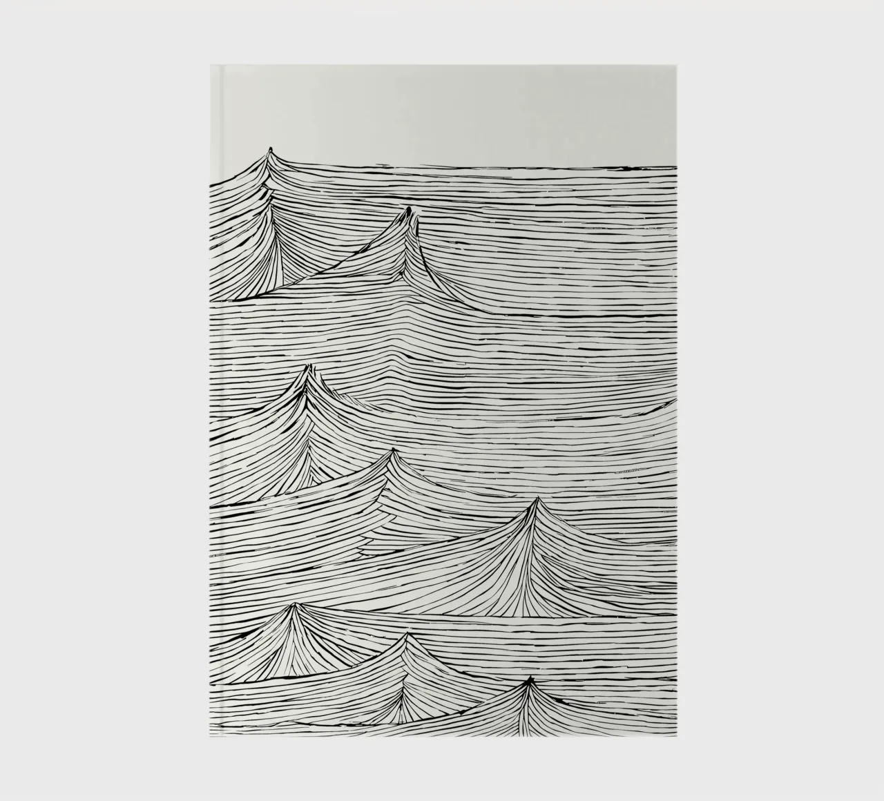 "Eternal Flow" - un mouvement intemporel dans une structure monochrome carnet de notes de Kunst und Kontrast