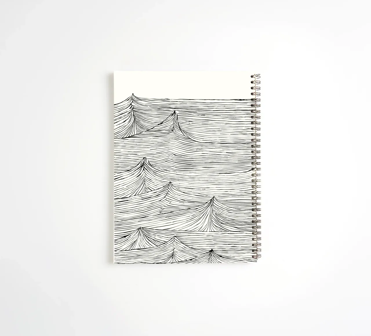 "Eternal Flow" - Timeless movement in a monochrome structure spiral notebook by Kunst und Kontrast