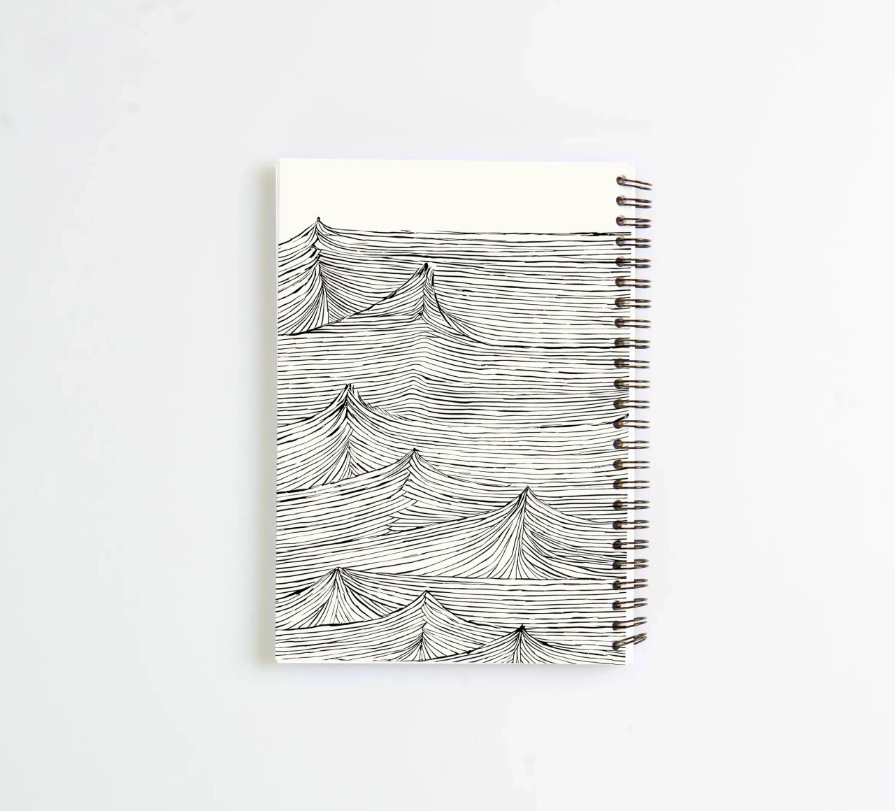 "Eternal Flow" - Timeless movement in a monochrome structure spiral notebook by Kunst und Kontrast