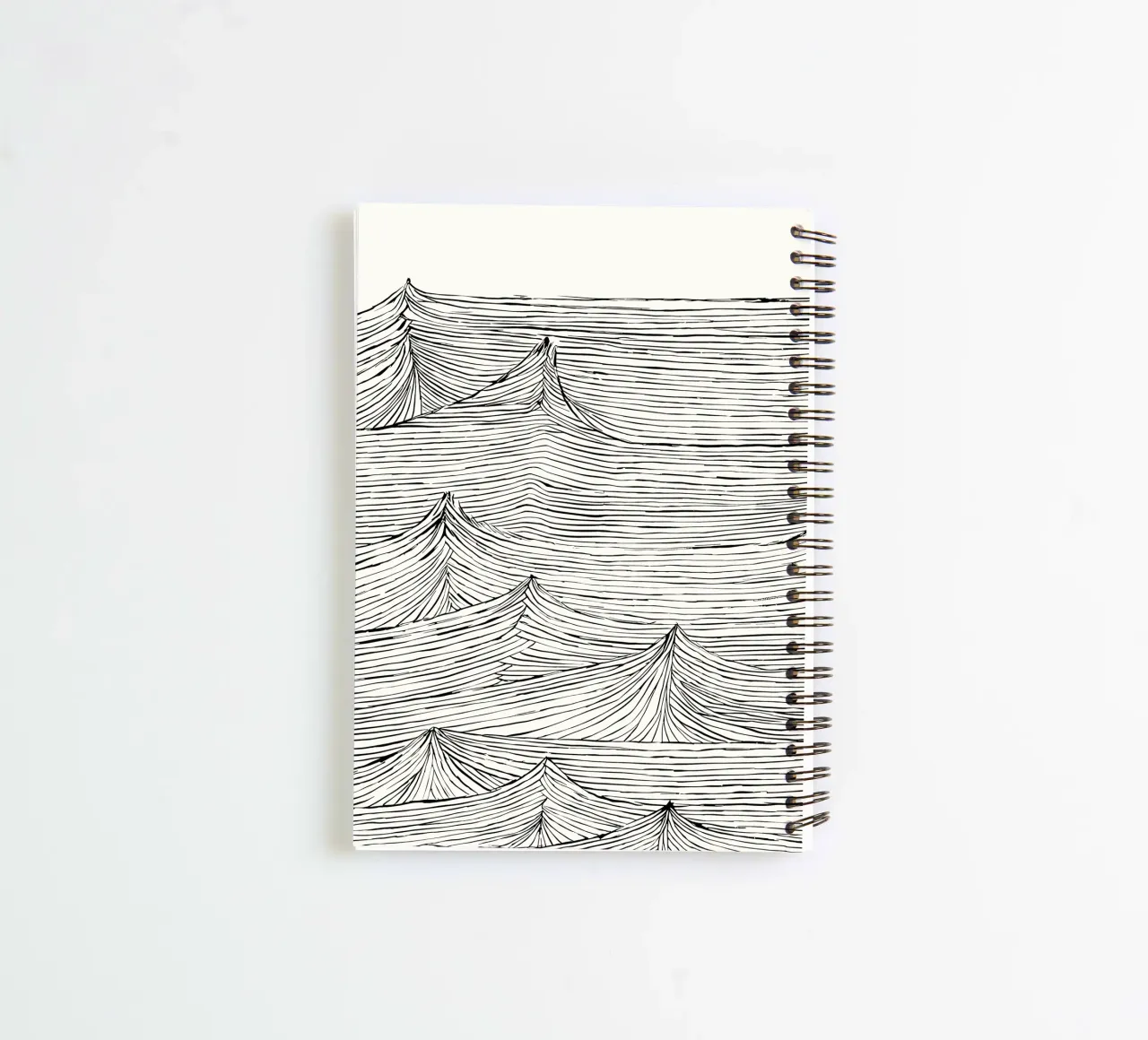 "Eternal Flow" - Timeless movement in a monochrome structure spiral notebook by Kunst und Kontrast