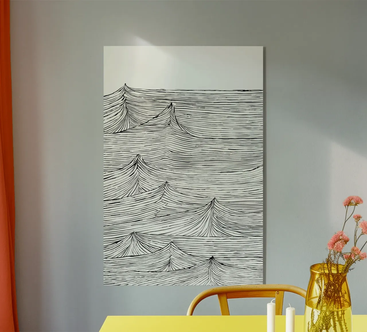 "Eternal Flow" - un mouvement intemporel dans une structure monochrome plexiglas de Kunst und Kontrast