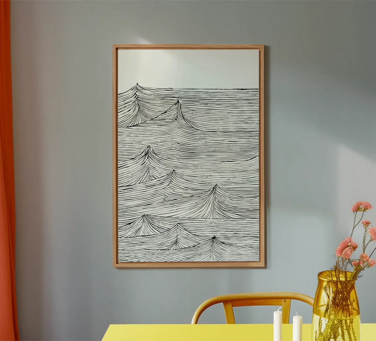 "Eternal Flow" - un mouvement intemporel dans une structure monochrome alu dibond de Kunst und Kontrast