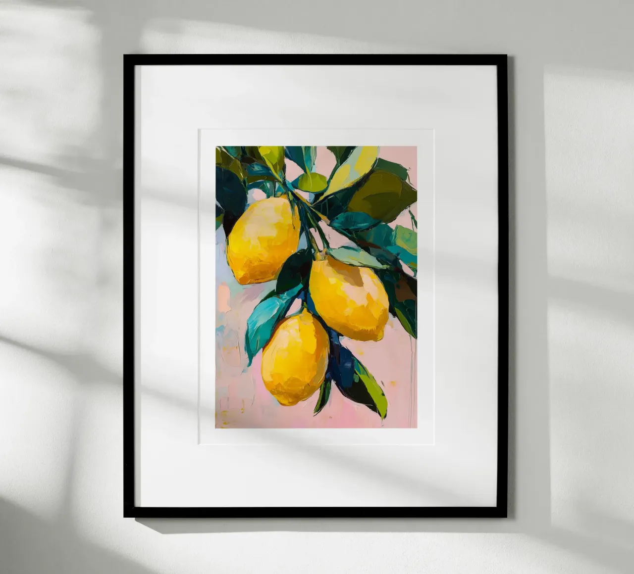 Limoni in vernice poster con telaio in plastica da Spice & Style