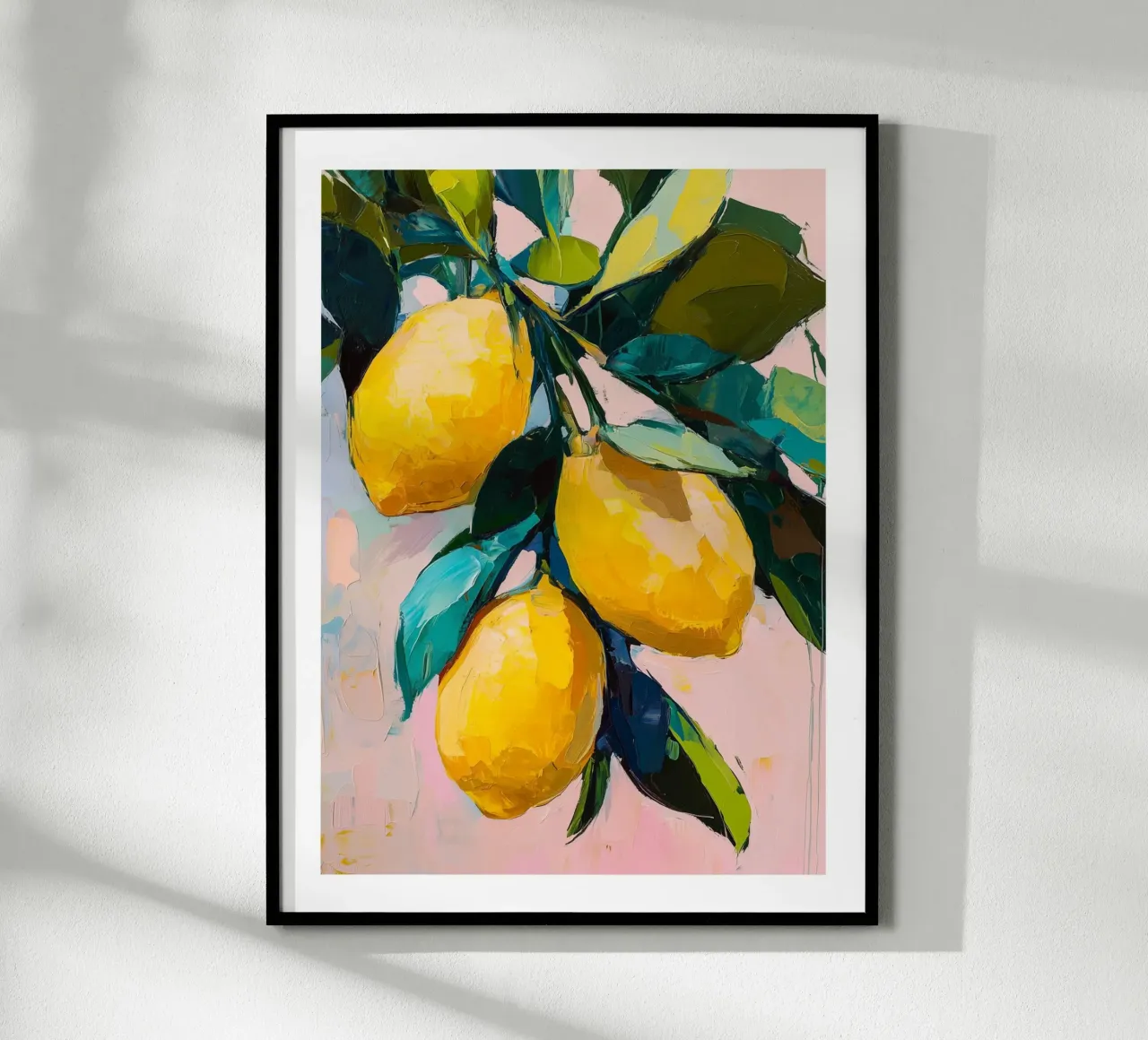 Limoni in vernice poster con telaio in plastica da Spice & Style
