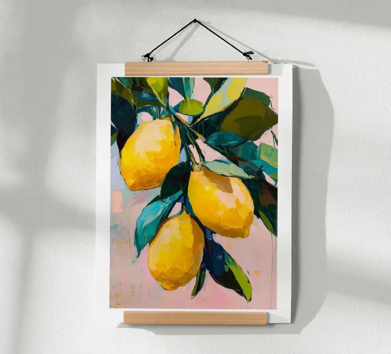 Limoni in vernice poster con telaio in plastica da Spice & Style