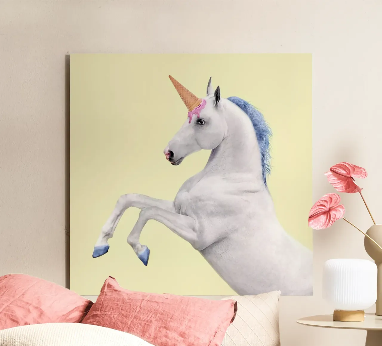 Ice Cream Unicorn alluminio dibond da Paul Fuentes Design
