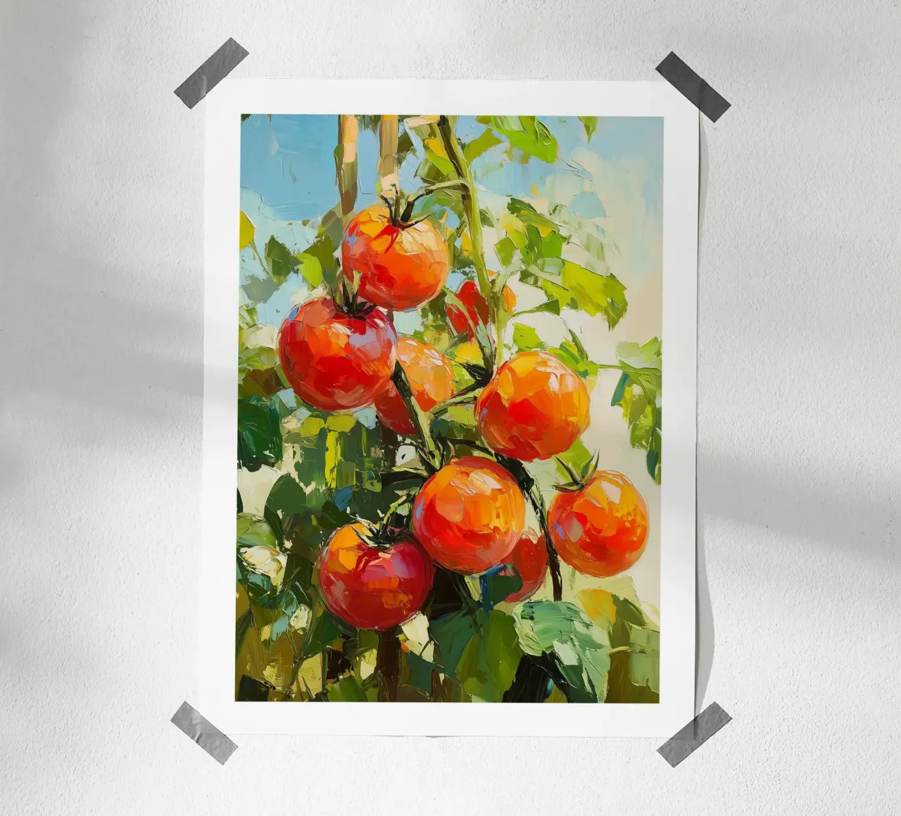 Pomodori rossi in vernice poster con telaio in plastica da Spice & Style