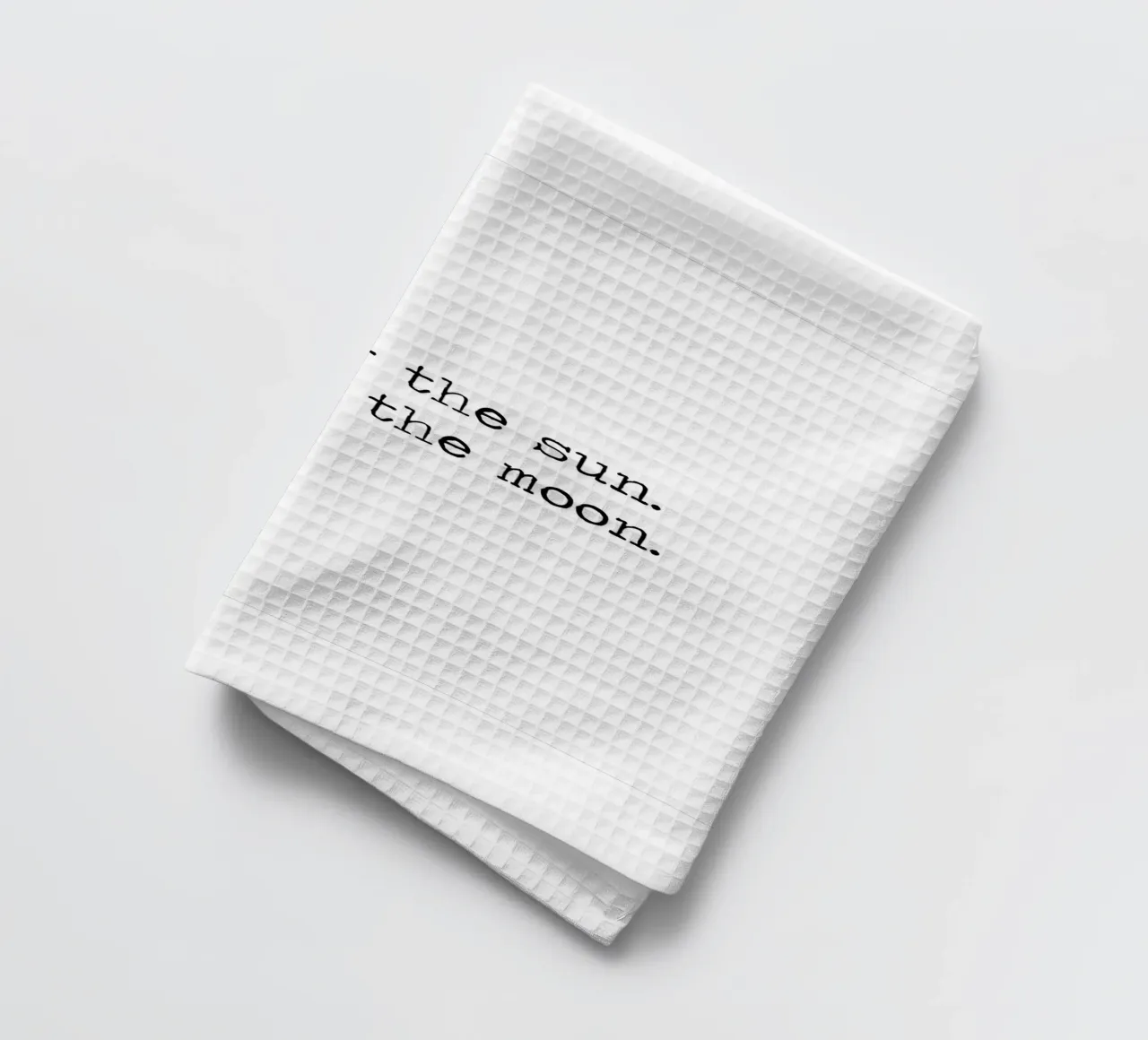 Vivere secondo il sole, amare secondo la luna citazione in bianco e nero canovaccio da cucina da Summer Soul Co. - Quotes