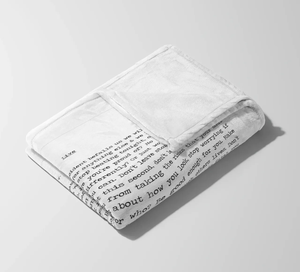Vivere la vita al massimo minimalista Citazione in bianco e nero coperta in pile da Summer Soul Co. - Quotes