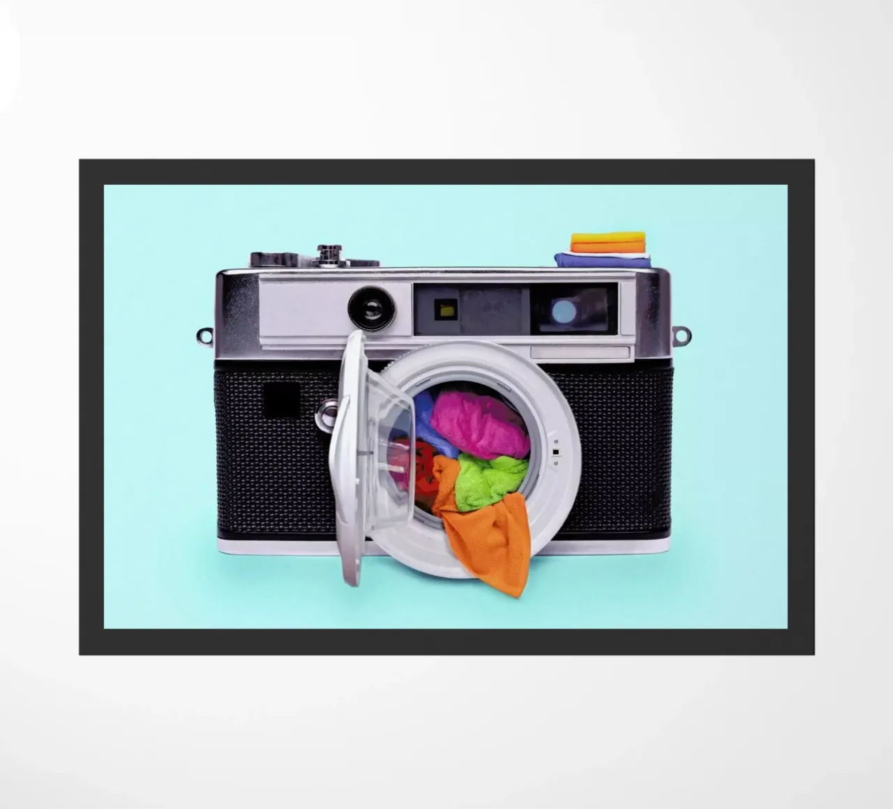 Washing Camera doormat by Paul Fuentes Design