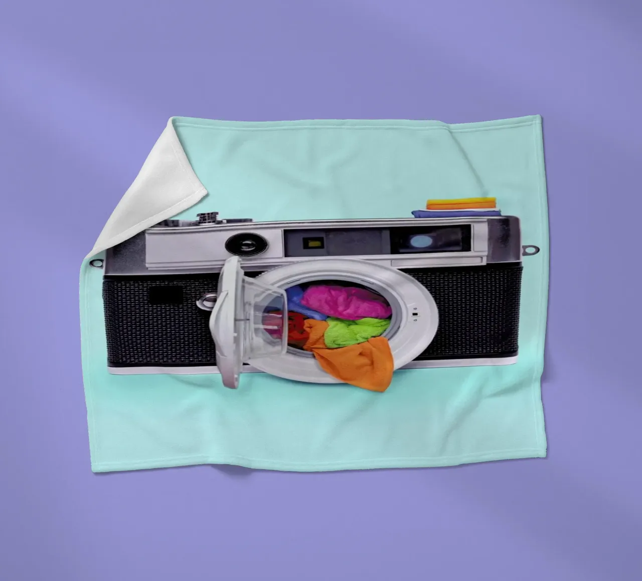 Washing Camera fleece blanket by Paul Fuentes Design