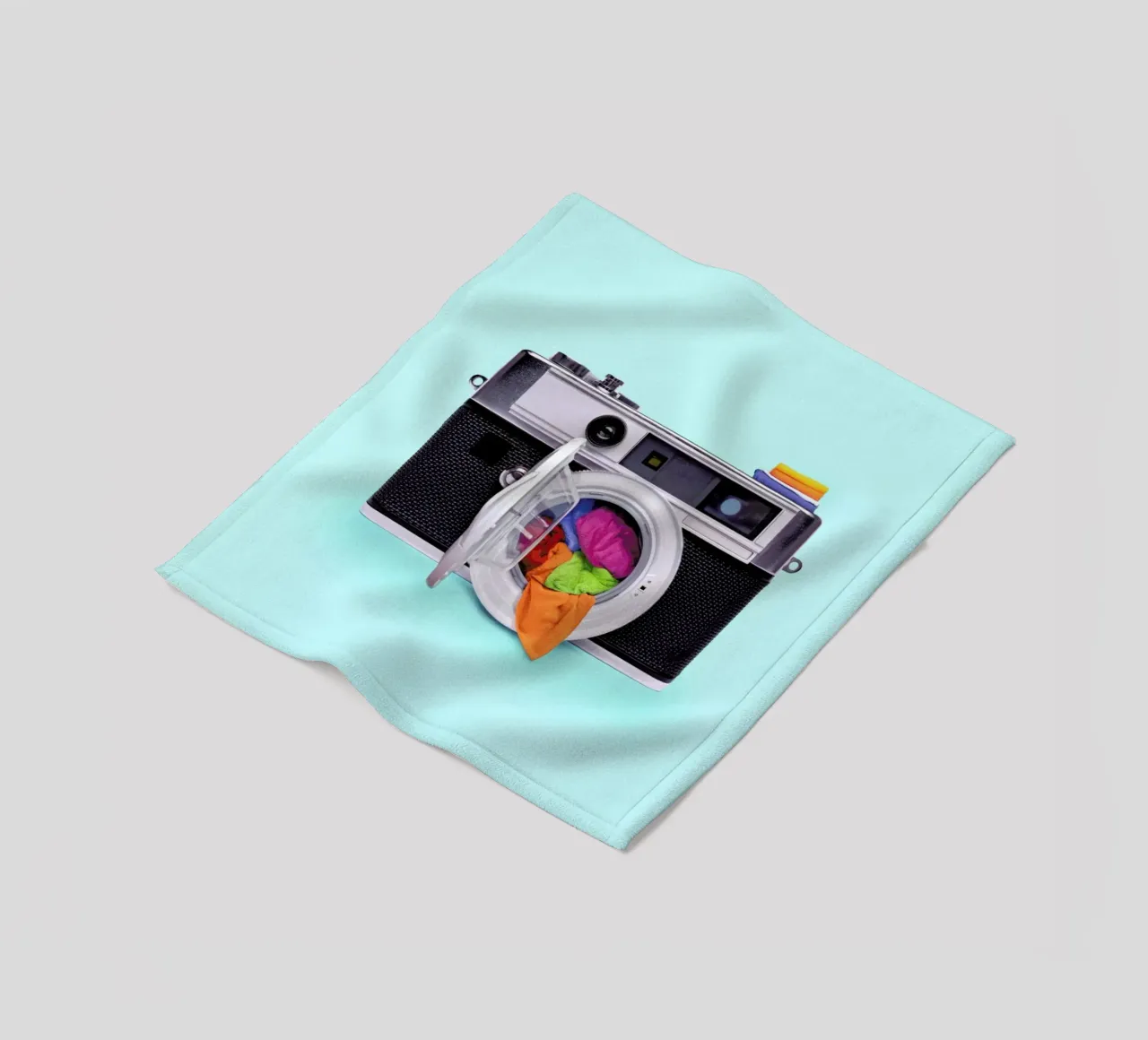 Washing Camera fleece blanket by Paul Fuentes Design