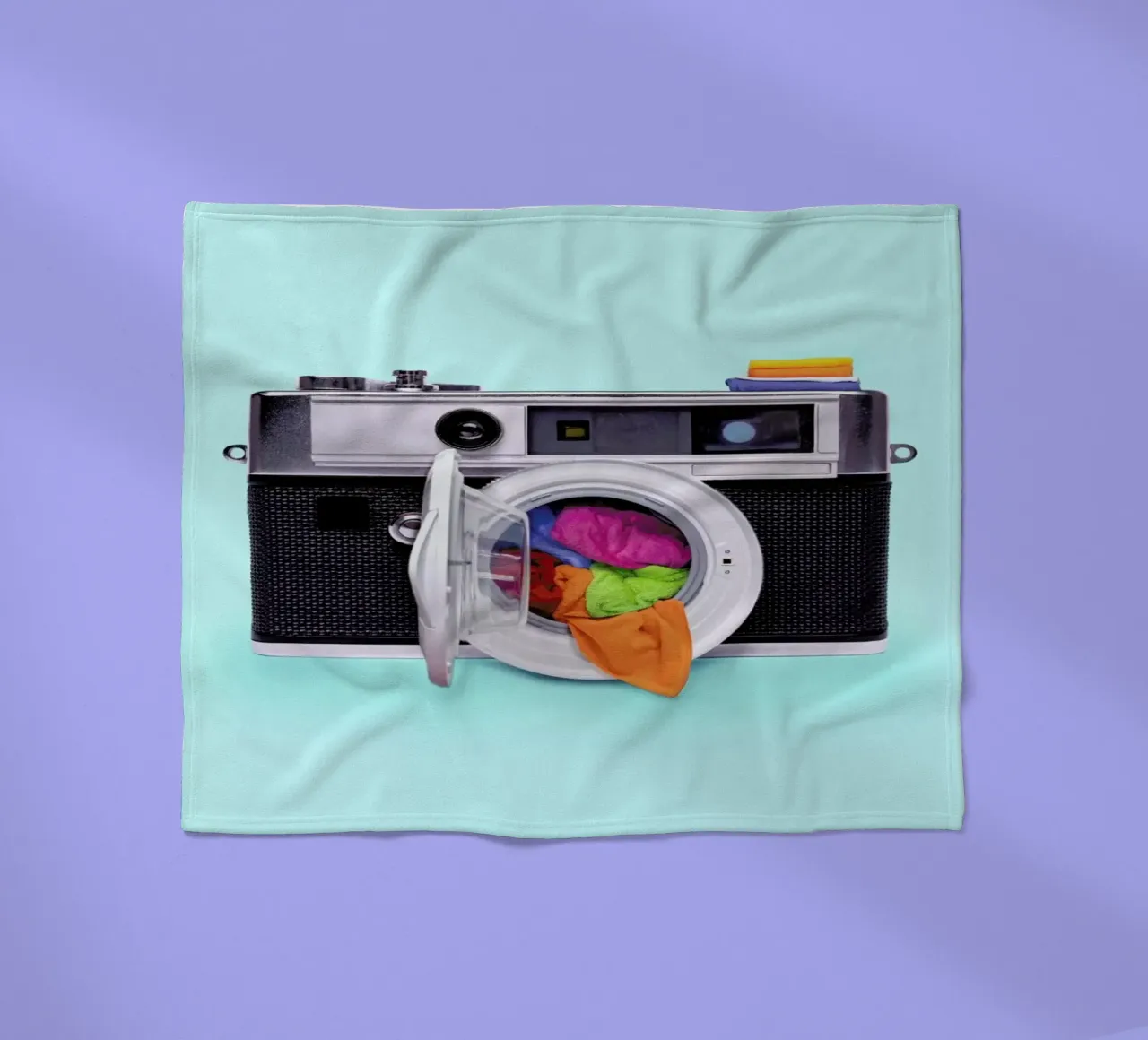 Washing Camera fleece blanket by Paul Fuentes Design