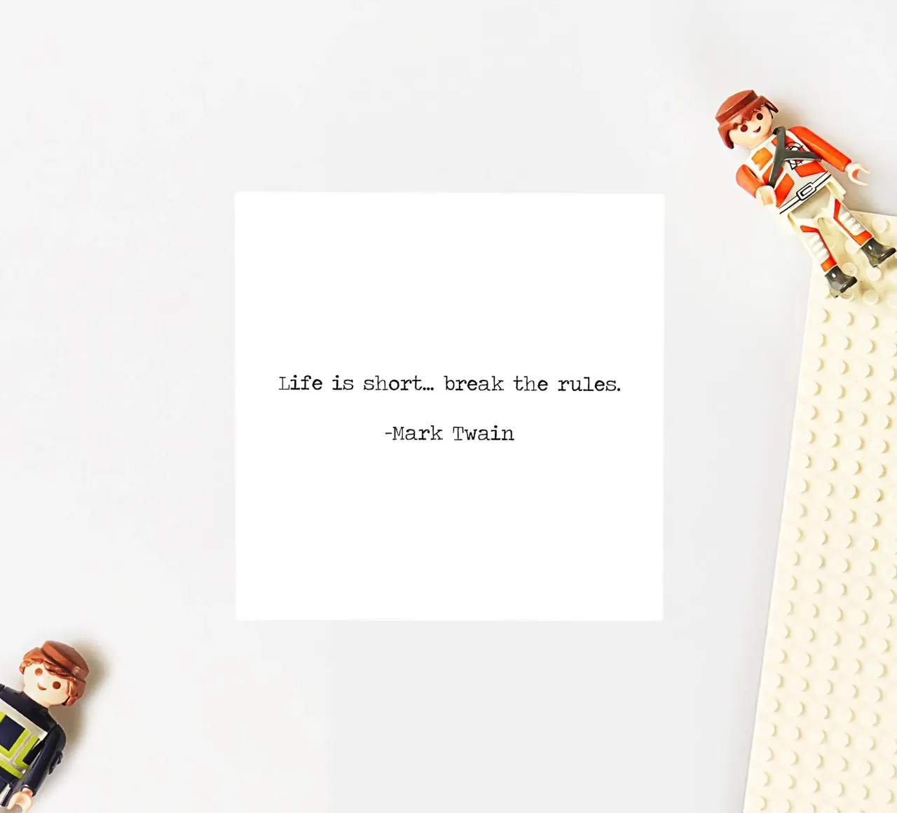 Life is Short, Break the Rules - Mark Twain Quote sticker by Summer Soul Co. - Quotes