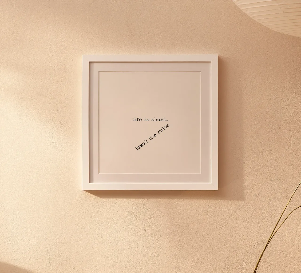 La vita è breve, infrangi le regole - Citazione tipografica minimalista carta hahnemühle da Summer Soul Co. - Quotes