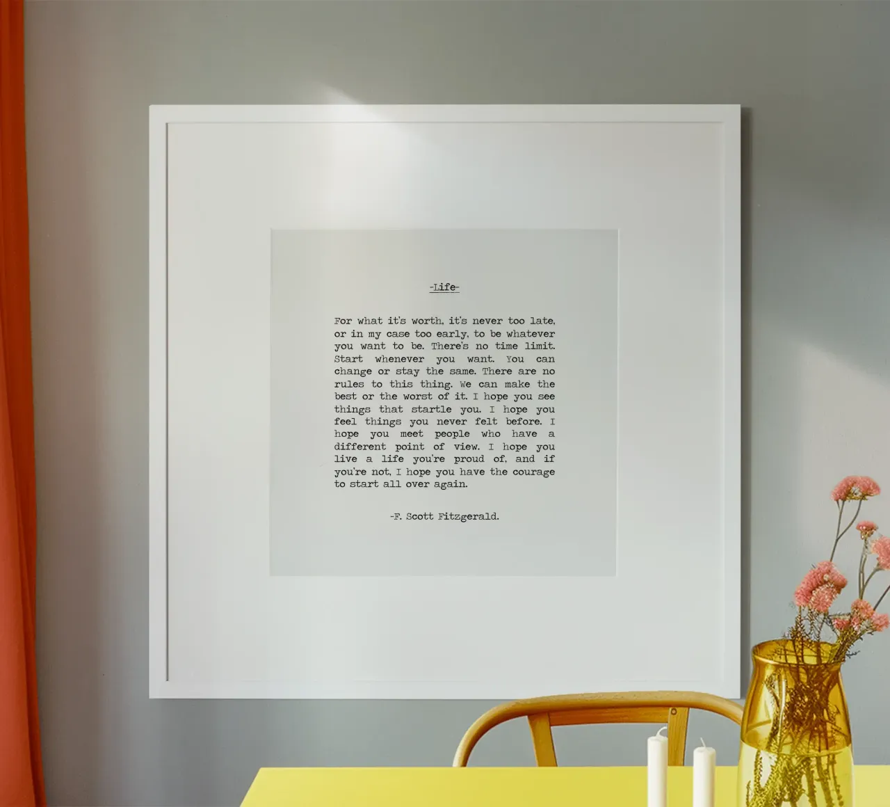 Für was es wert ist Leben Zitat F. Scott Fitzgerald Zitat Hahnemühle von Summer Soul Co. - Quotes