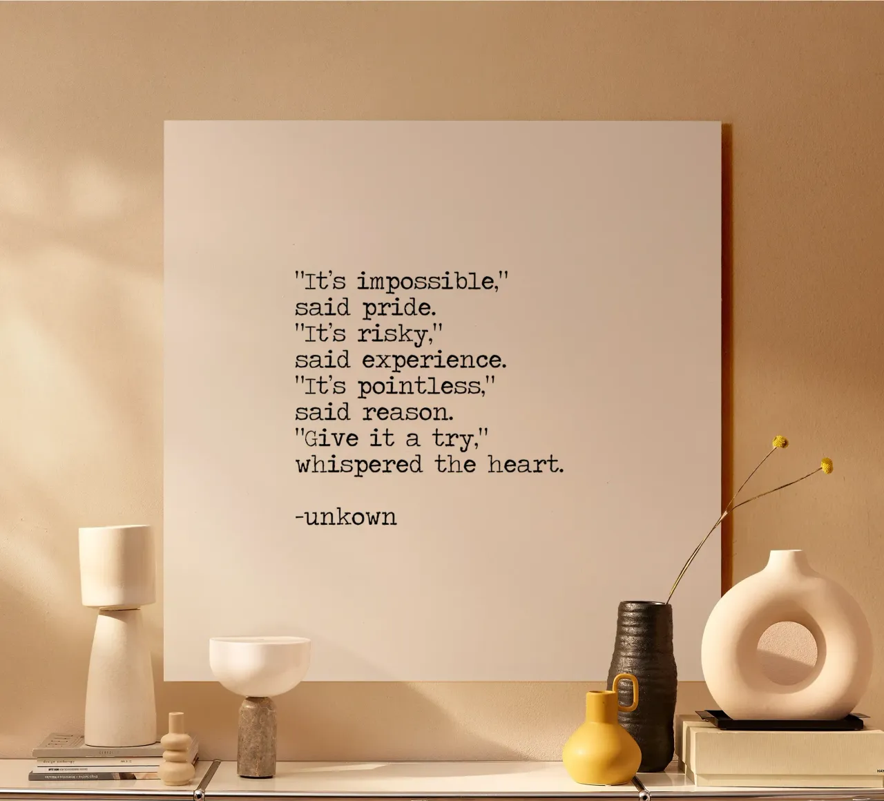 It's impossible said pride give it a try whispered the heart forex plate by Summer Soul Co. - Quotes