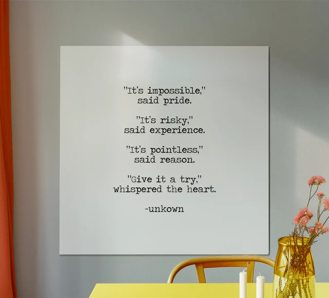 Impossibile diceva l'orgoglio, provarci sussurrava il cuore carta hahnemühle da Summer Soul Co. - Quotes