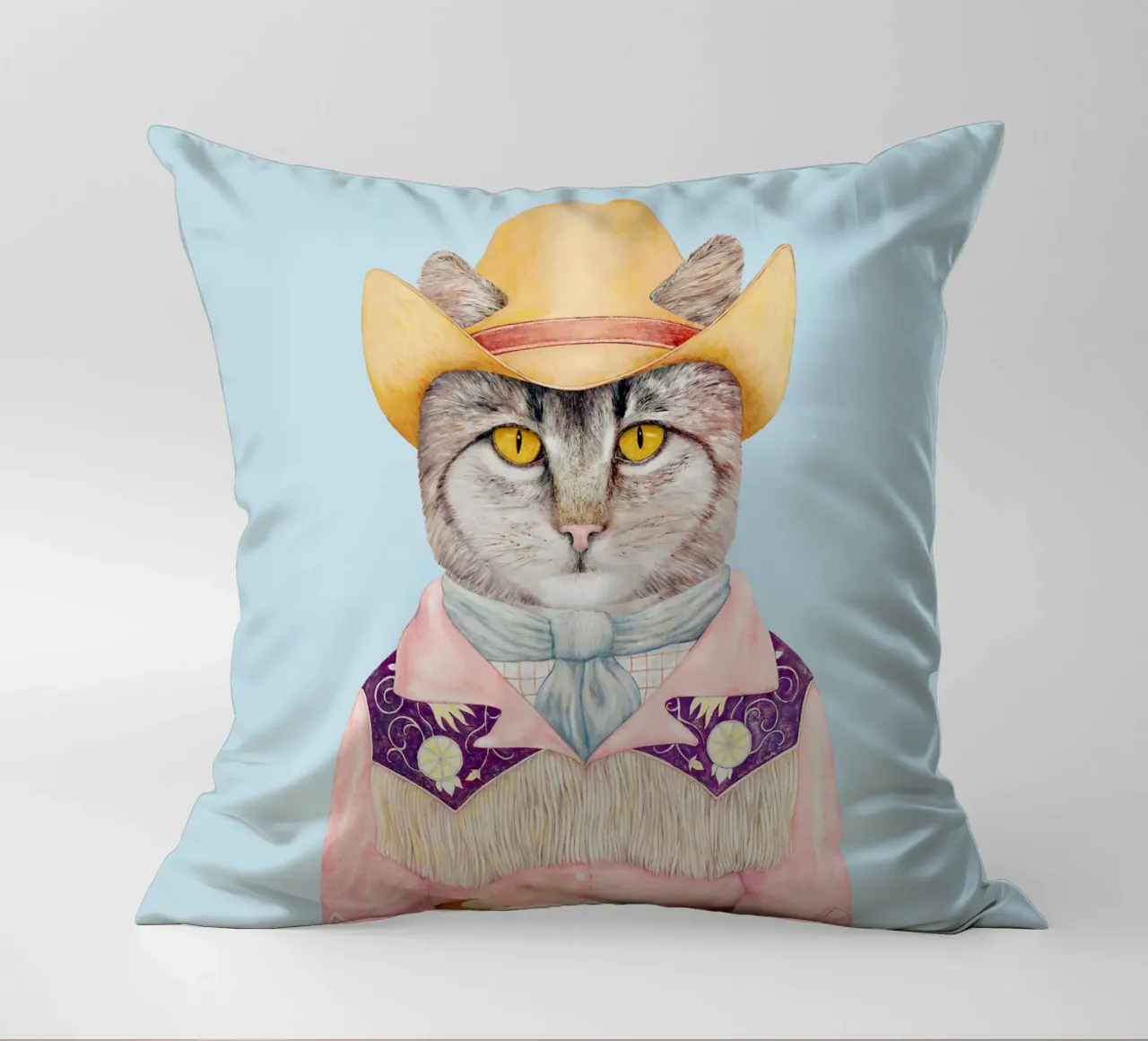 Country Cat decorative cushion by Animal Crew