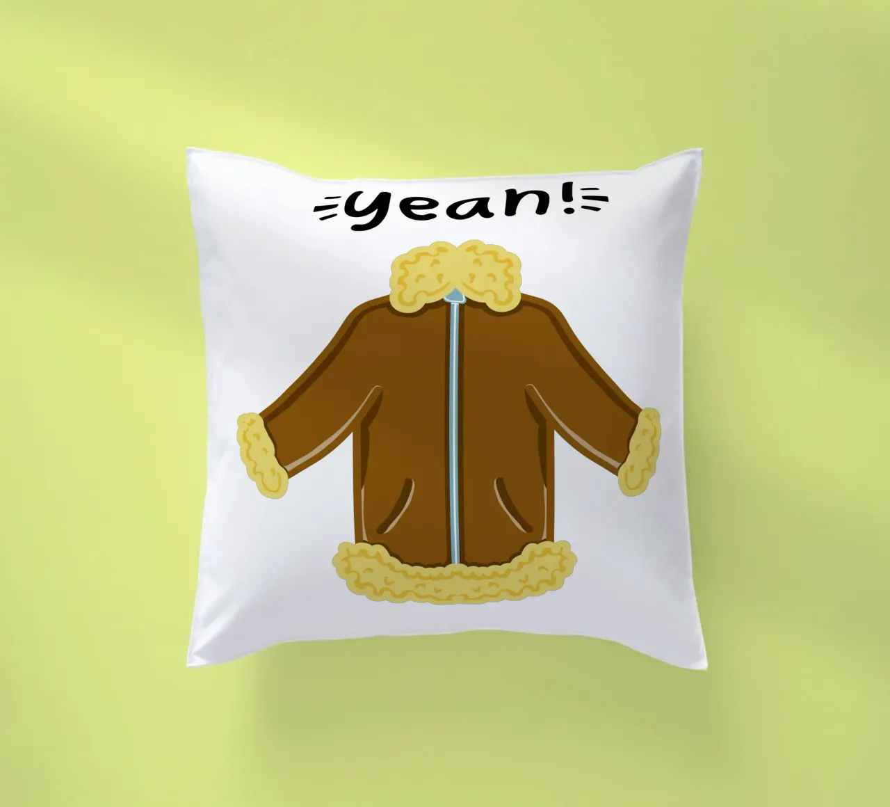 Giacca invernale Aviator in shearling con design a cartoni animati cuscino da sillyindustries