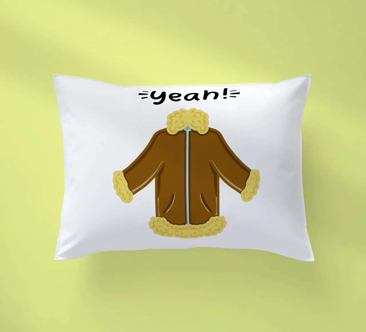 Giacca invernale Aviator in shearling con design a cartoni animati cuscino da sillyindustries