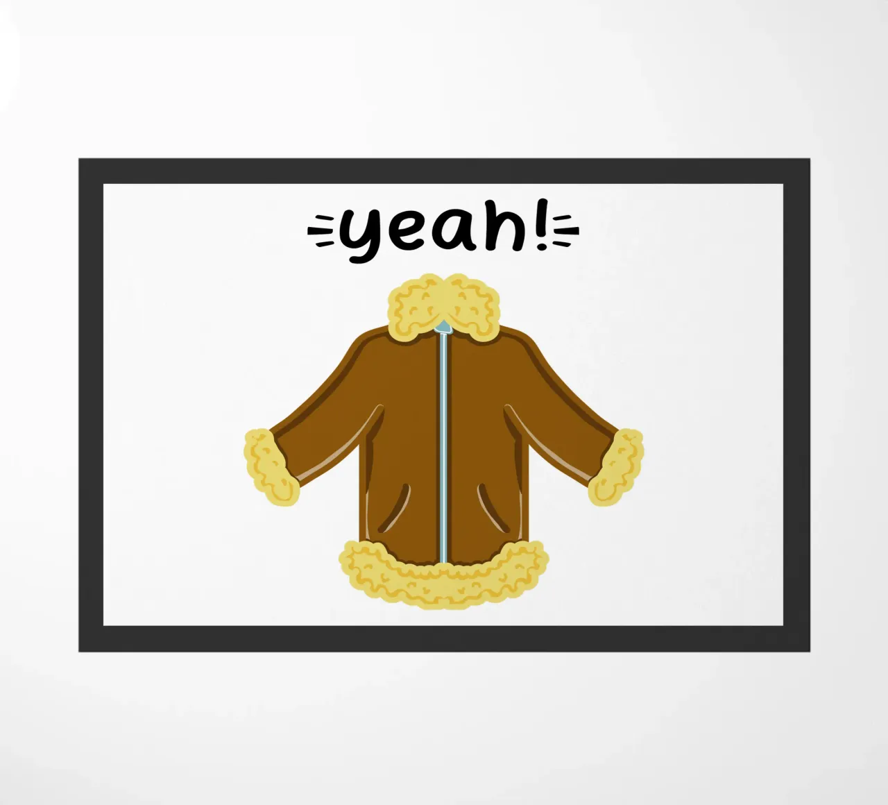 Giacca invernale Aviator in shearling con design a cartoni animati zerbino da sillyindustries