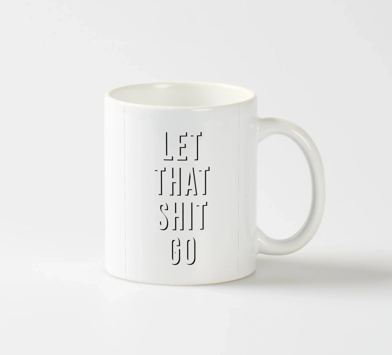 Let That Shit Go tazza in ceramica da WORD & WONDER