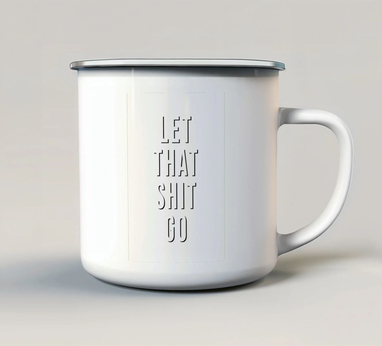 Let That Shit Go tazza in smalto da WORD & WONDER