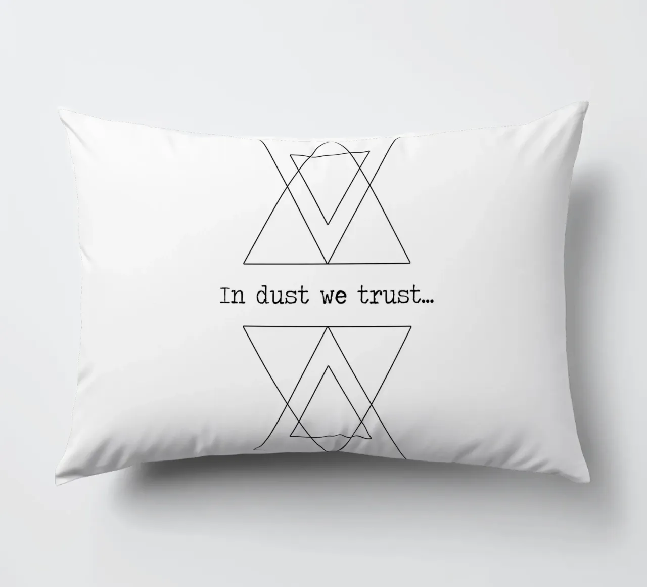 In Dust We Trust, burning man sign quote festival art decorative cushion by Summer Soul Co. - Quotes