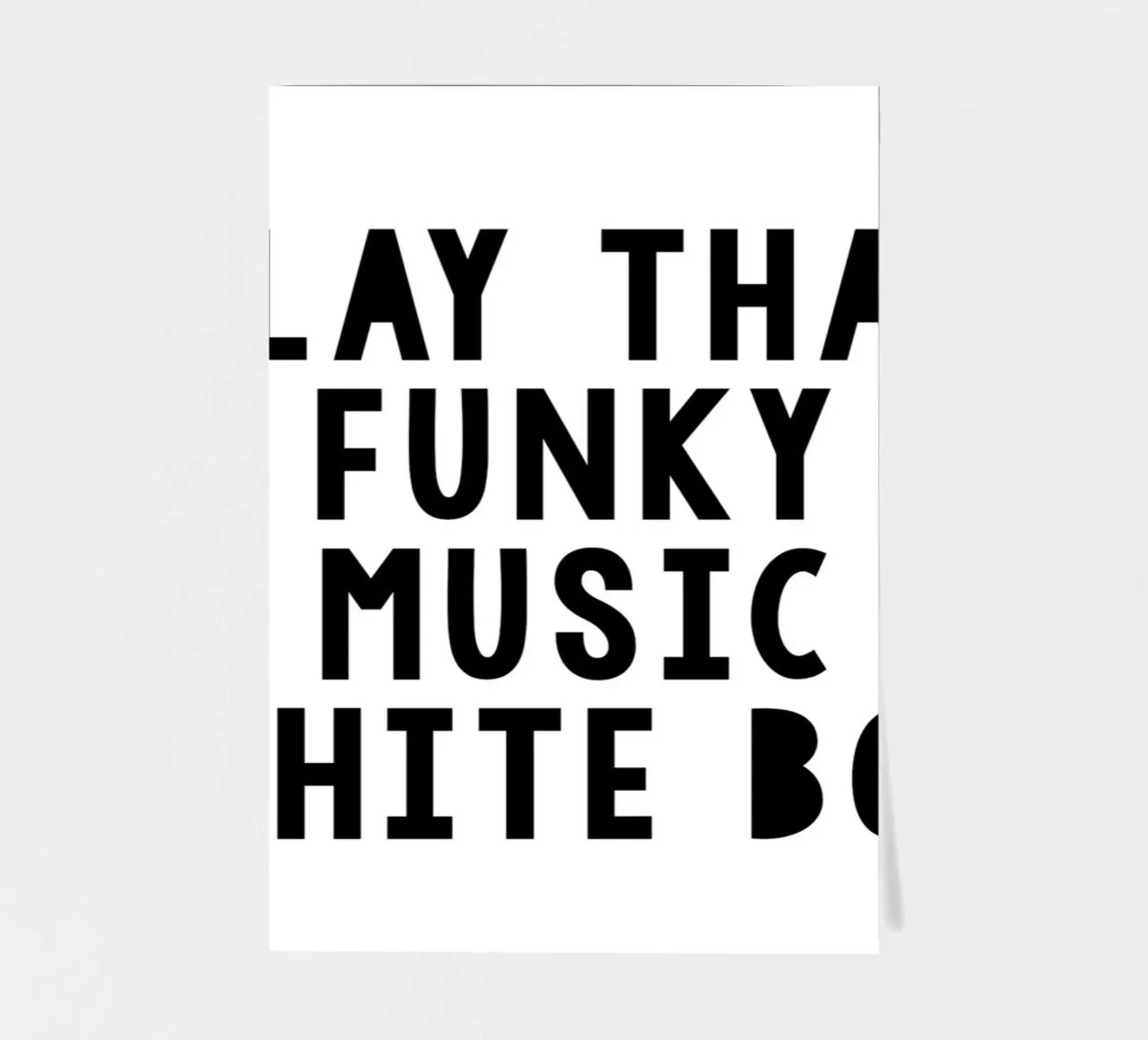 Play Funky Music White Boy foglio adesivo da WORD & WONDER