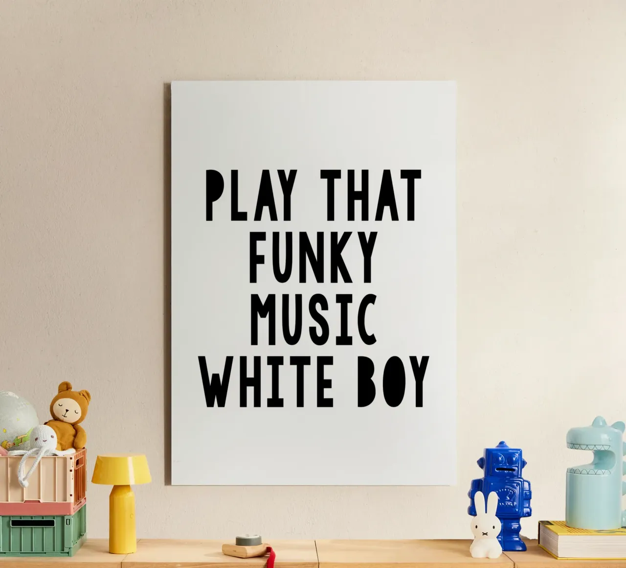 Play Funky Music White Boy alu-dibond by WORD & WONDER