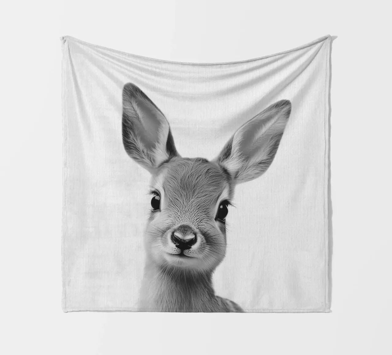 Bambi cute deer fleece blanket by Carinaprint