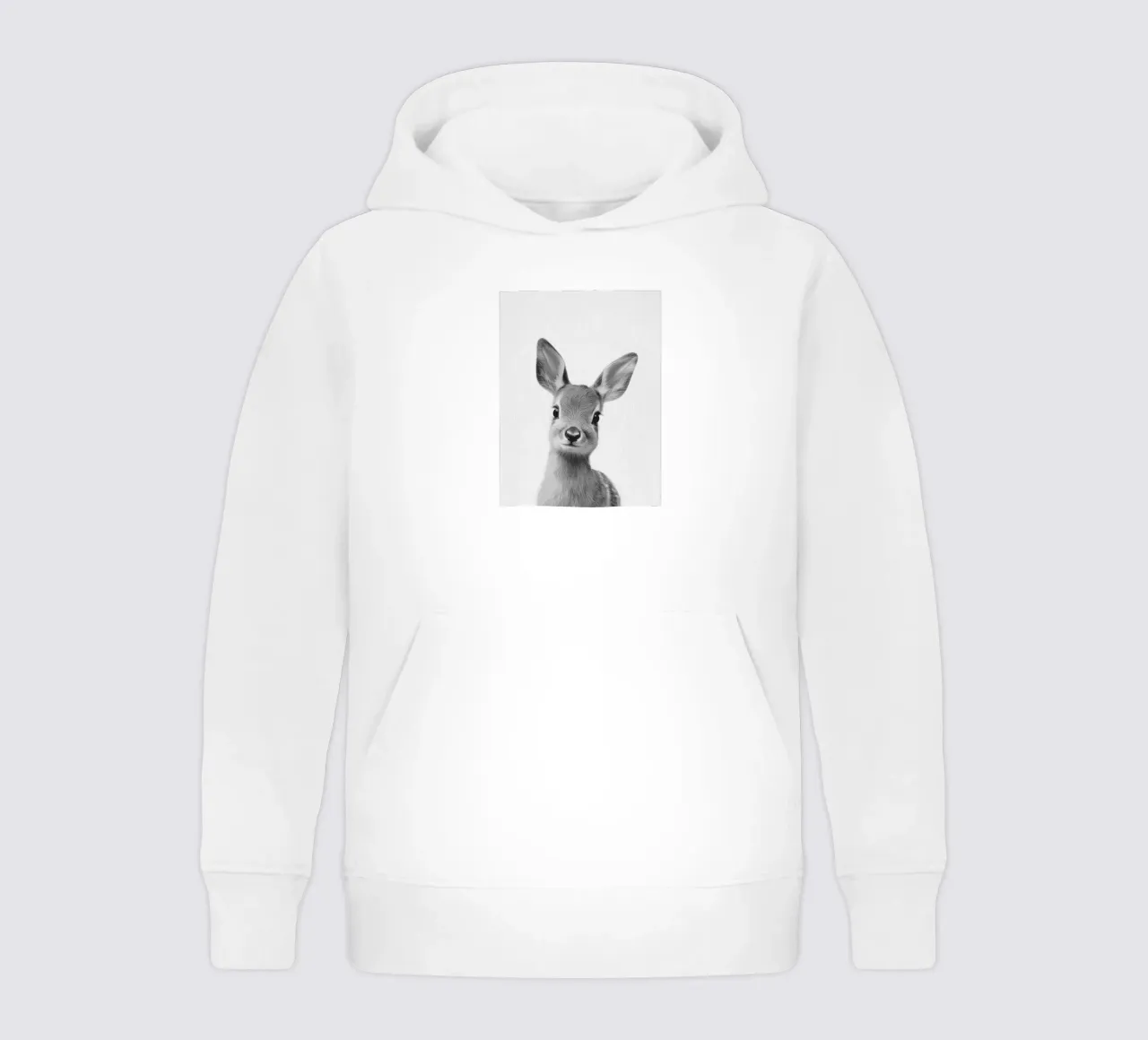 Bambi cute deer kids hoodie by Carinaprint