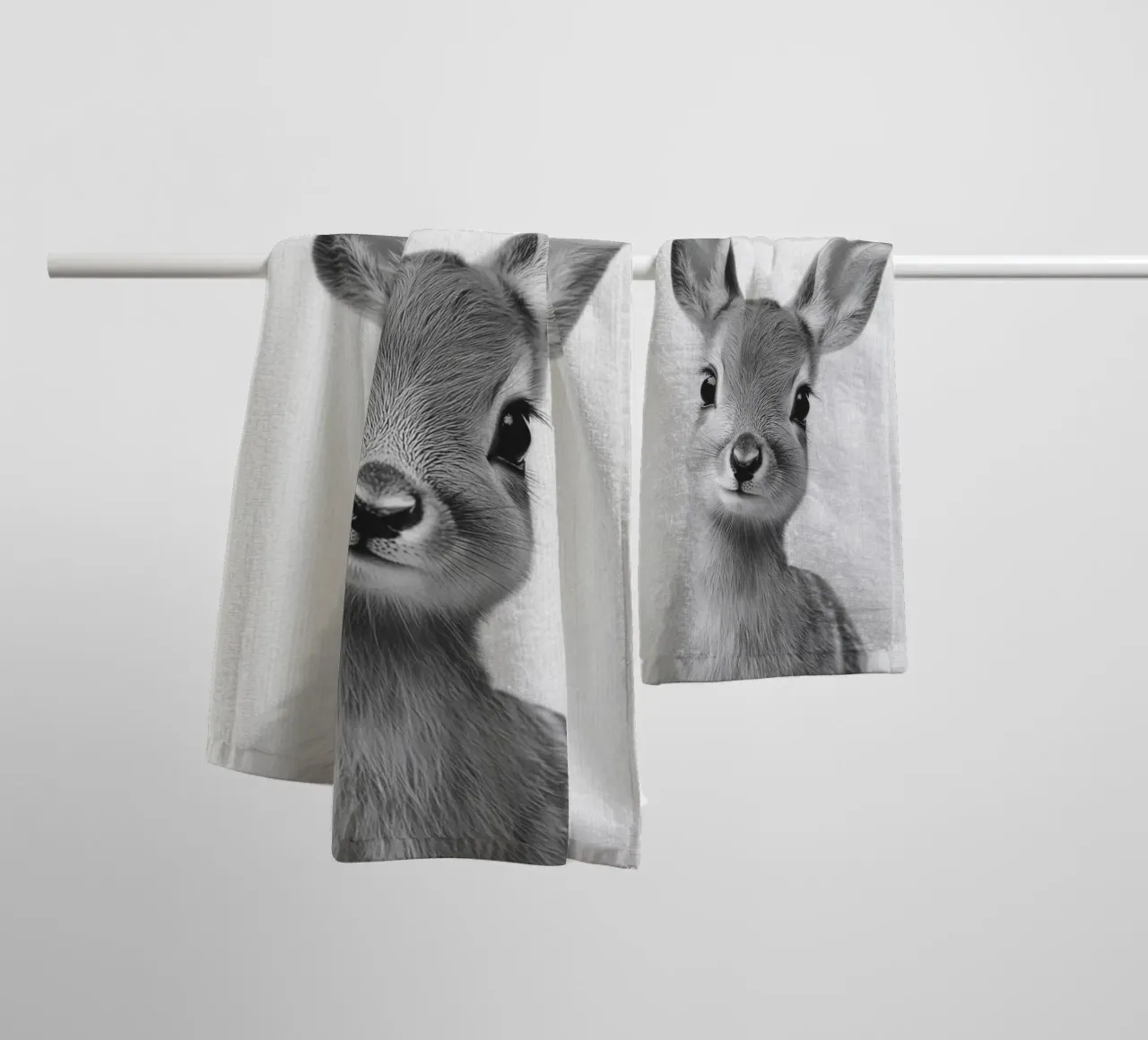 Bambi cute deer towel by Carinaprint