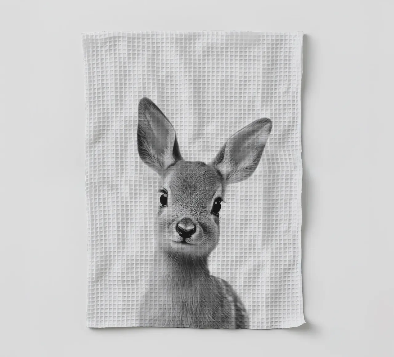 Bambi cute deer tea towel by Carinaprint