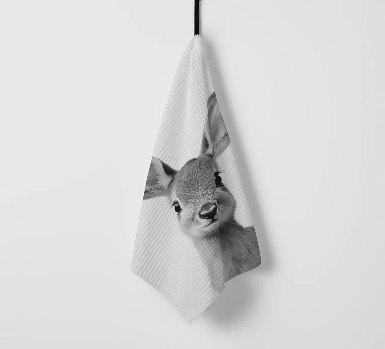 Bambi cute deer tea towel by Carinaprint