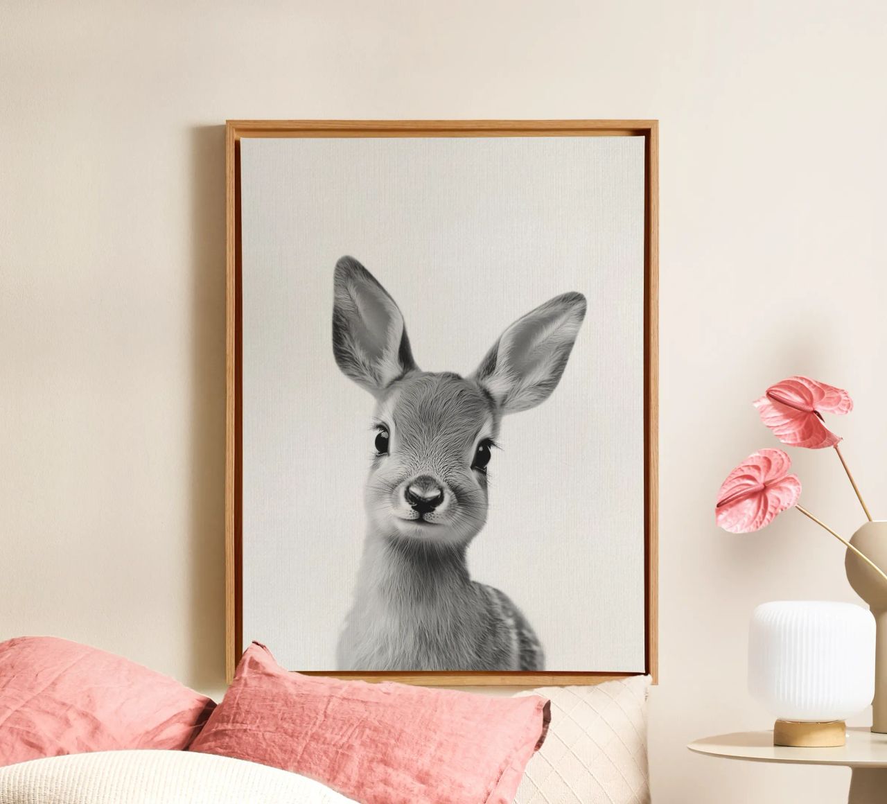 Bambi niedlicher Reh Leinwand von Carinaprint