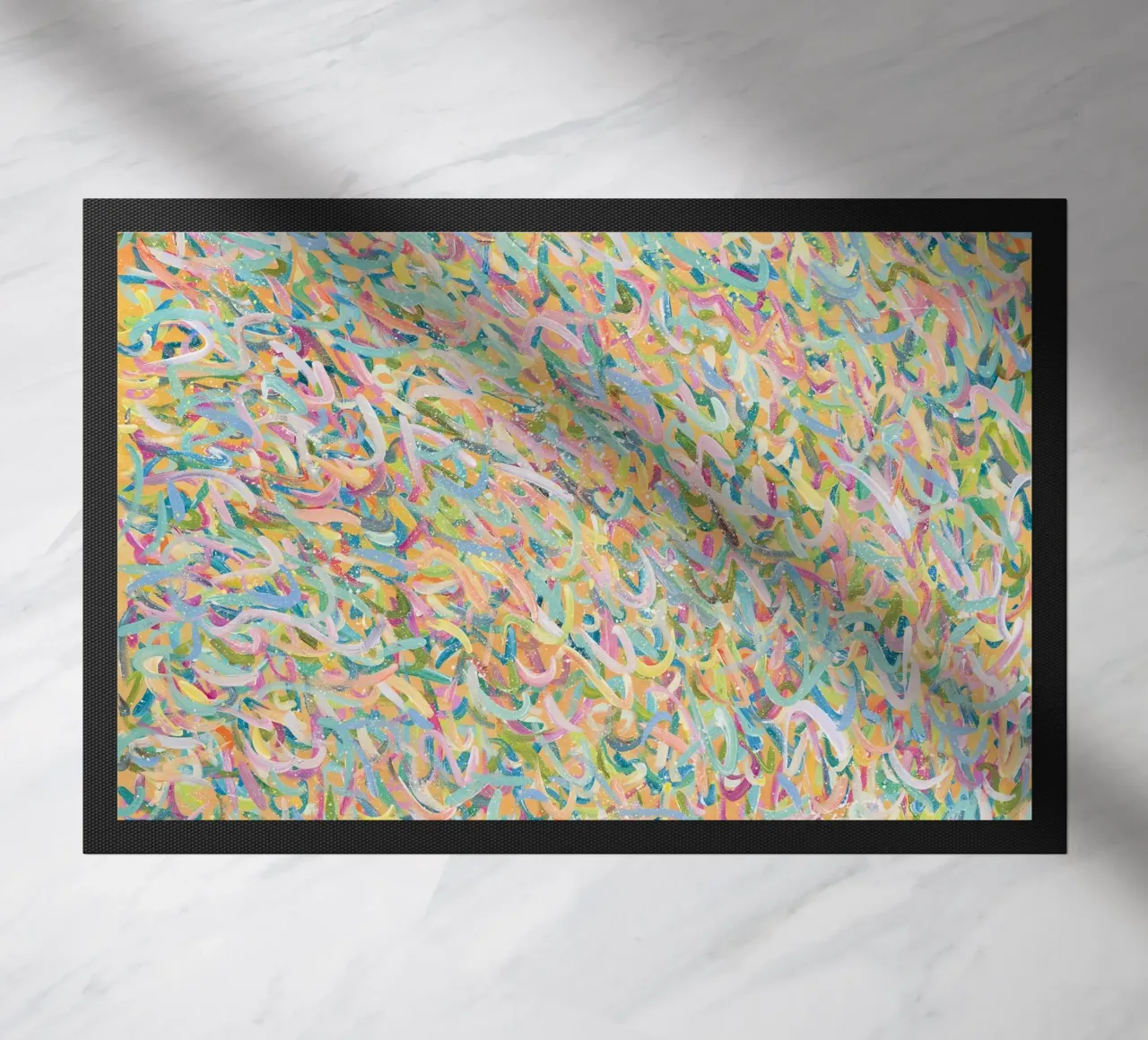 Sunshine Molecules doormat by Helen Joynson