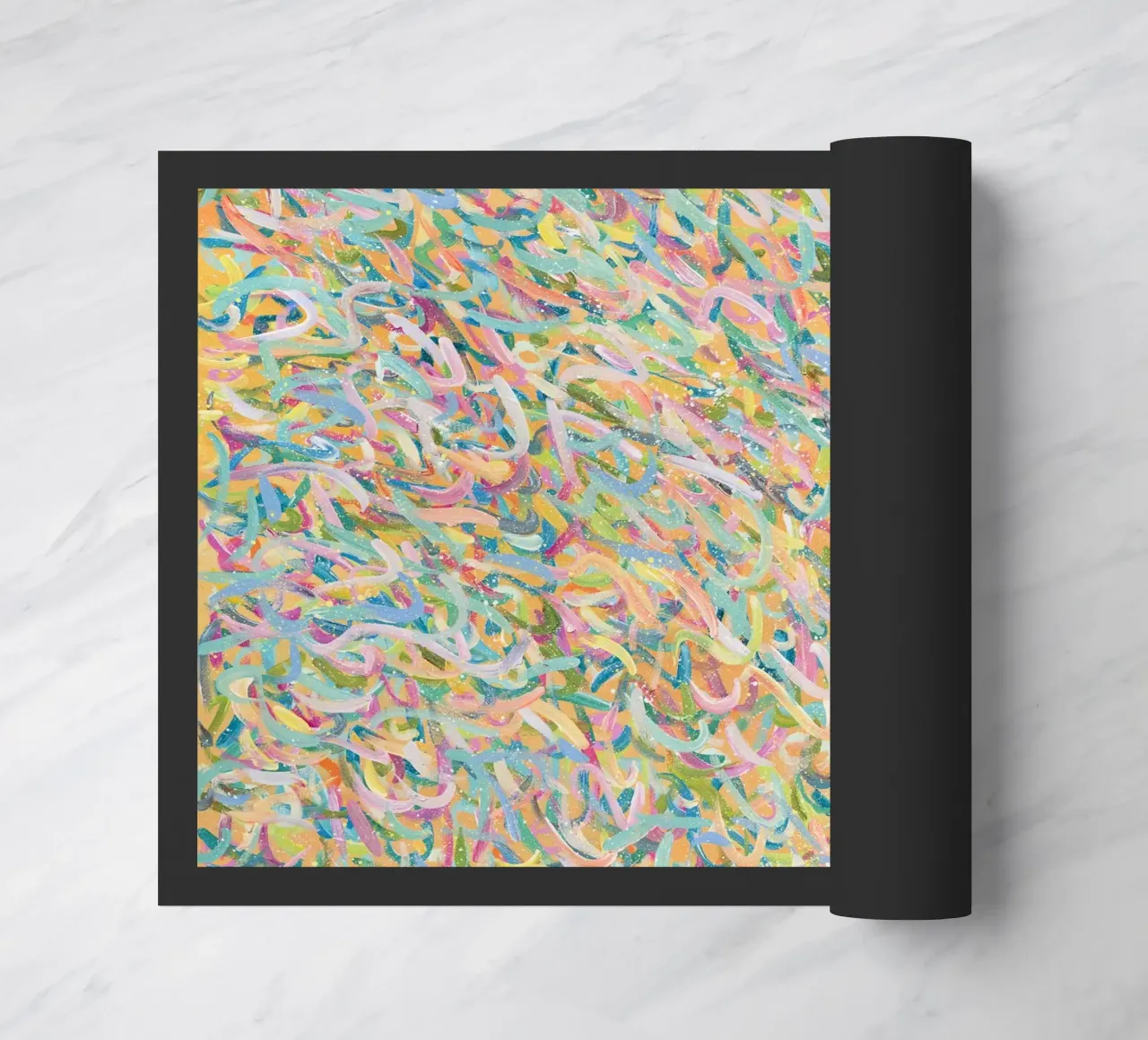 Sunshine Molecules doormat by Helen Joynson