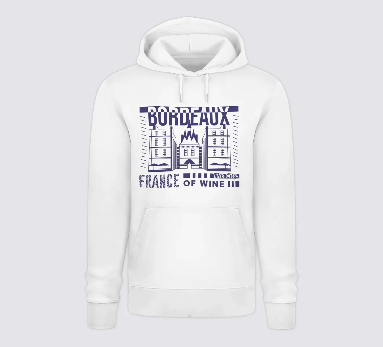 Bordeaux - Francia design classico felpa con cappuccio da rivariahill
