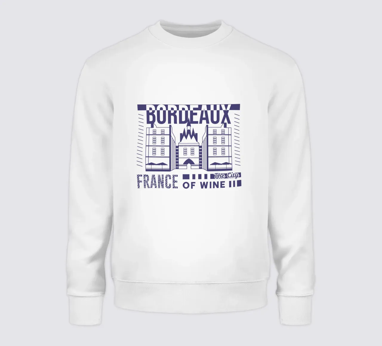 Bordeaux - Francia design classico felpa da rivariahill