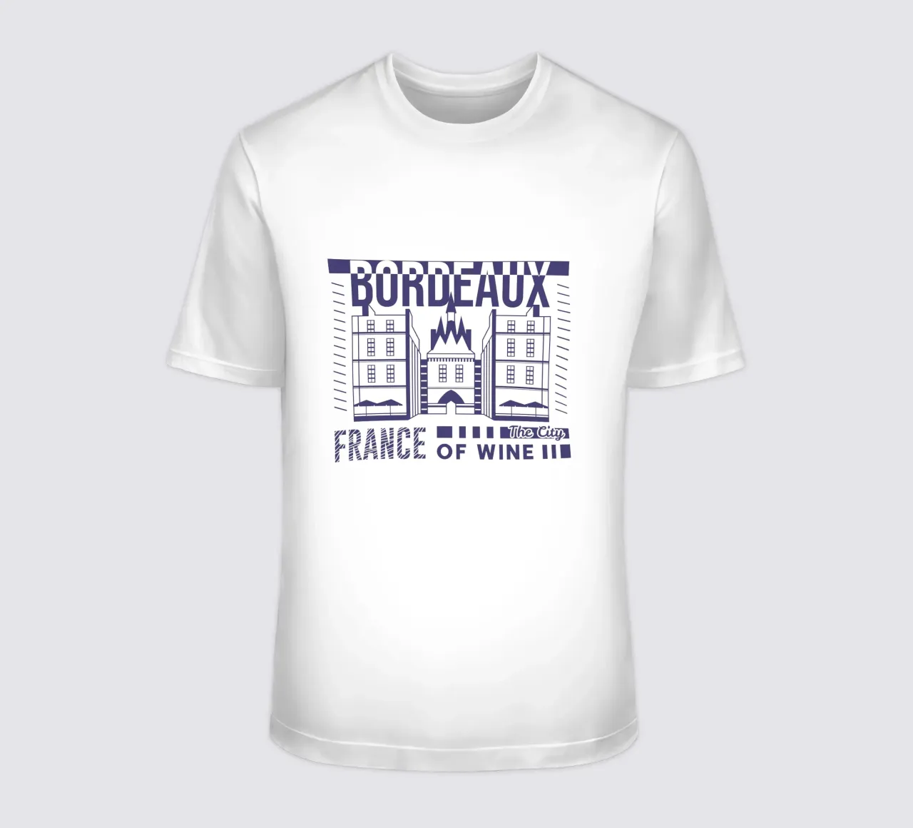Bordeaux - Francia design classico t-shirt da rivariahill