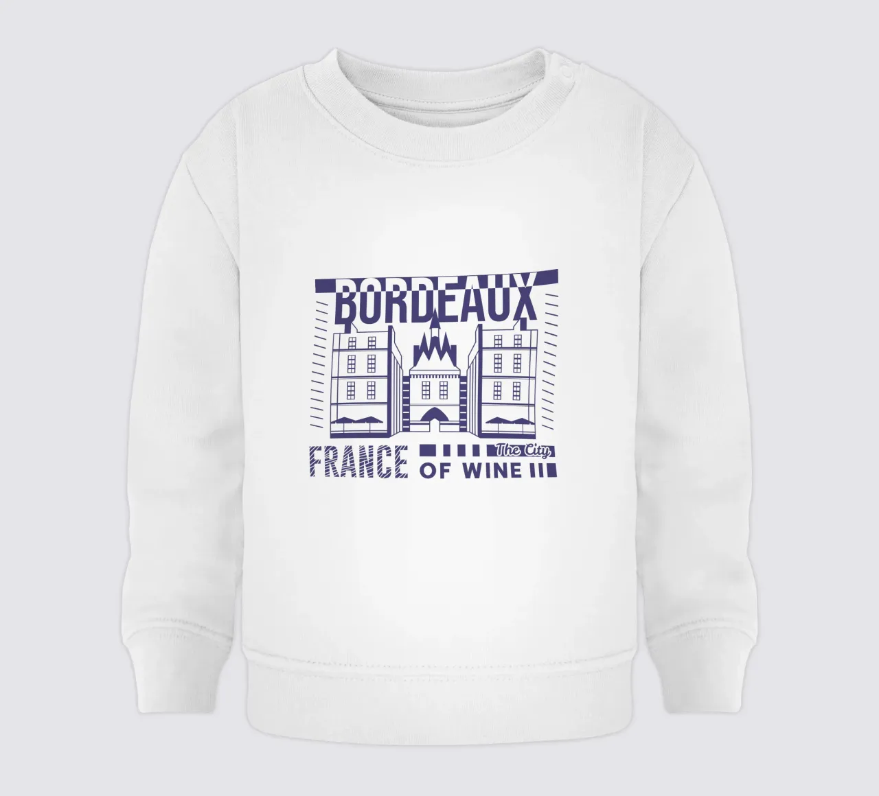 Bordeaux - France classic art design baby sweatshirt by rivariahill