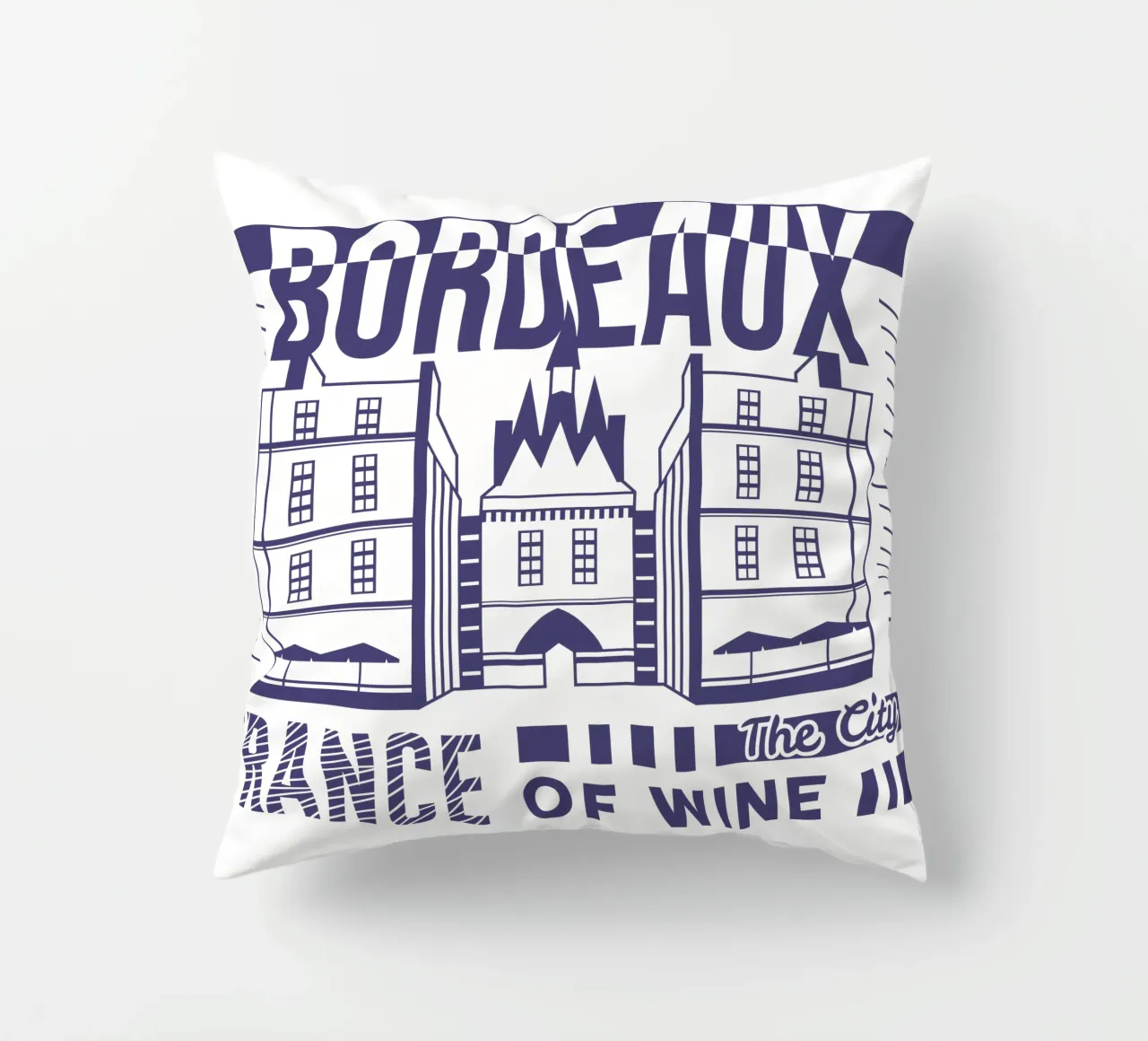 Bordeaux - Francia design classico cuscino da rivariahill