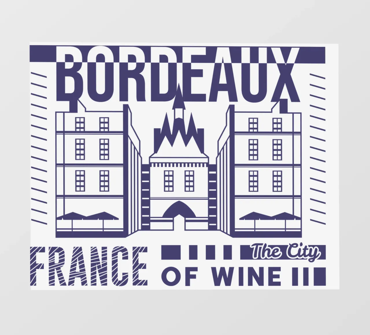 Bordeaux - Francia design classico telo in pvc da rivariahill