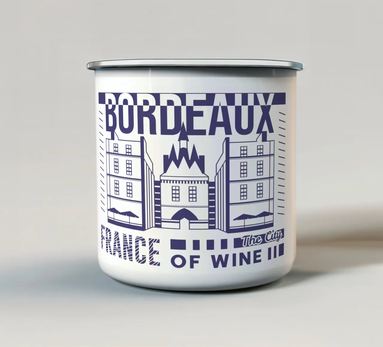 Bordeaux - Francia design classico tazza in smalto da rivariahill