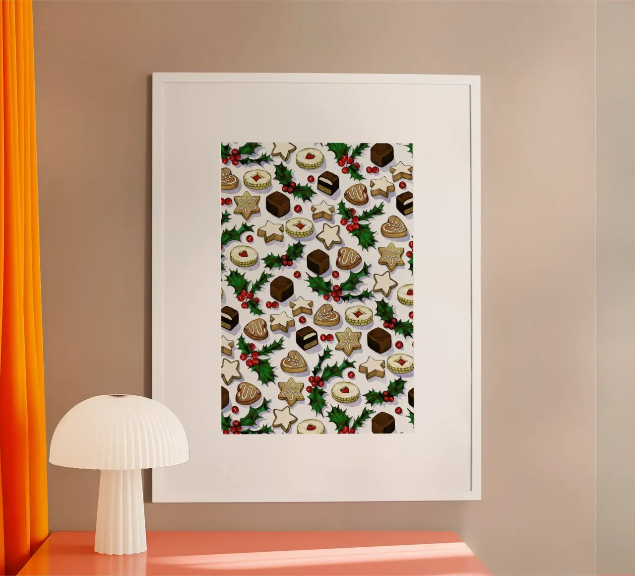 Christmas Treats And Cookies poster con telaio in plastica da Micklyn Le Feuvre