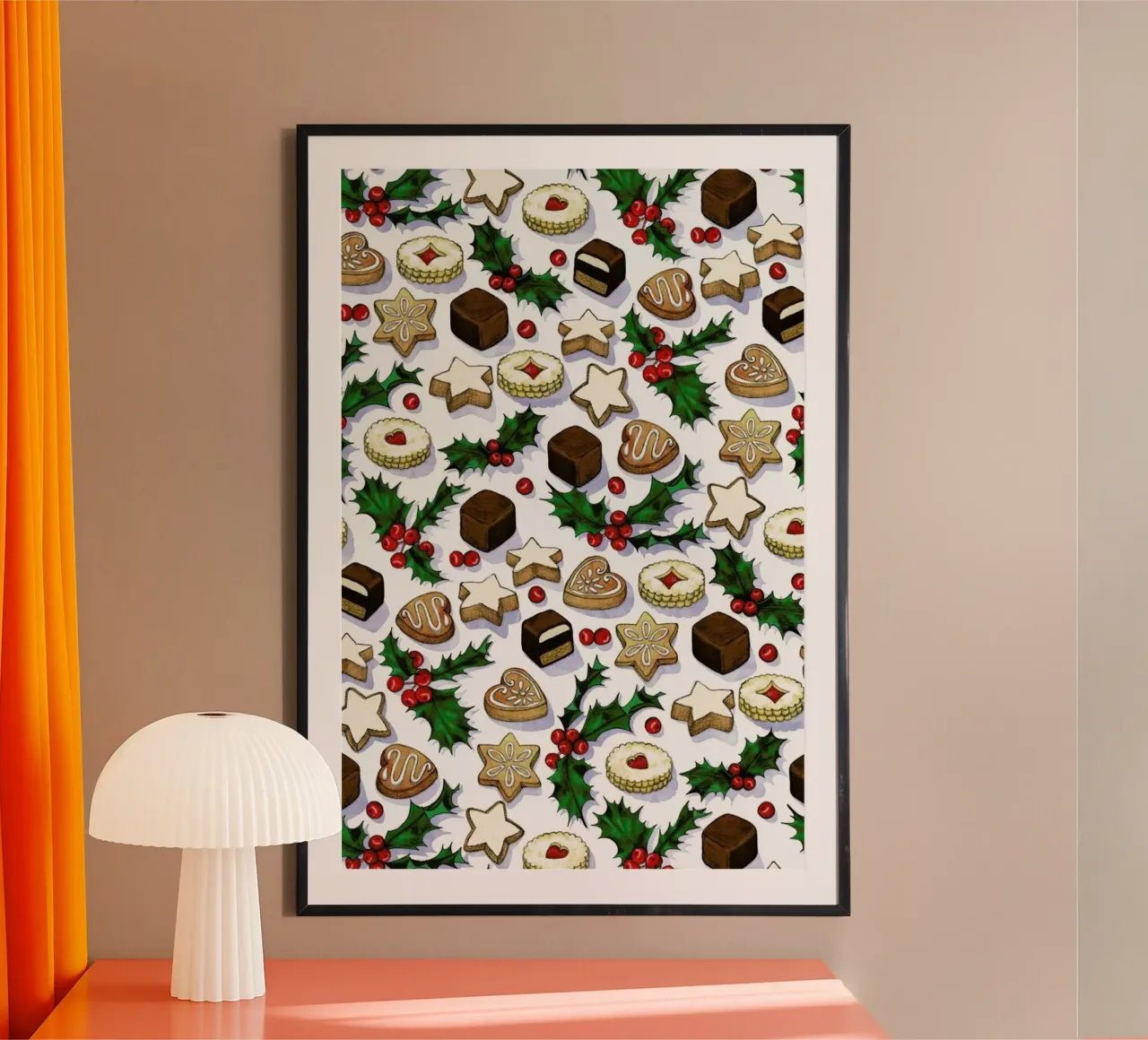 Christmas Treats And Cookies poster con telaio in plastica da Micklyn Le Feuvre